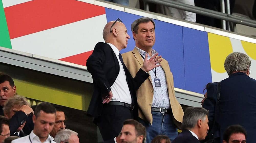 Markus Süder (r.) war während der EM auch im Münchener Stadion zu Gast. / Foto: Christian Charisius/dpa