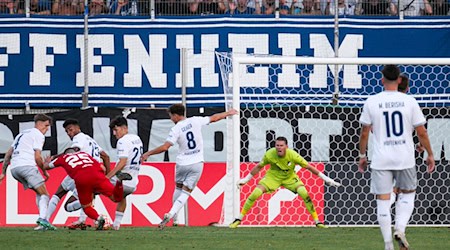 Hoffenheim ist glücklich in Runde zwei. / Foto: Daniel Vogl/dpa