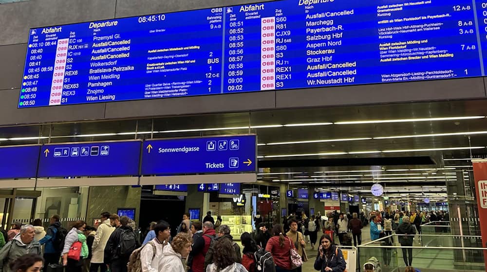 Das Hochwasser führte zu massiven Problemen im Bahnverkehr. / Foto: Ernst Weiss/APA/dpa