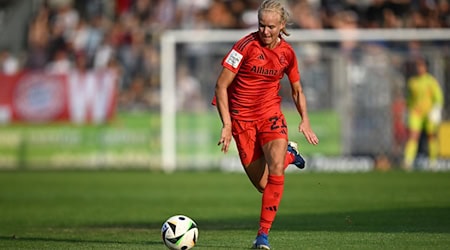 Pernille Harder schoss den FC Bayern gegen Hoffenheim zum Sieg.  / Foto: Sebastian Christoph Gollnow/dpa