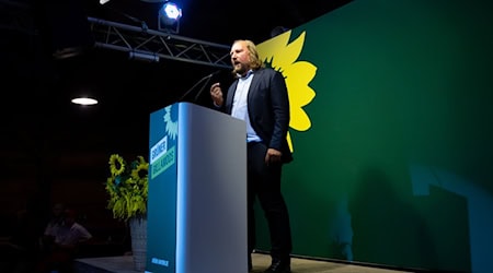 Anton Hofreiter auf dem Gillamoos in Abensberg.  / Foto: Sven Hoppe/dpa