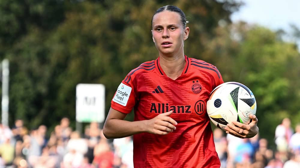 Klara Bühl erzielte das 1:0 für die Münchnerinnen. / Foto: Sebastian Christoph Gollnow/dpa