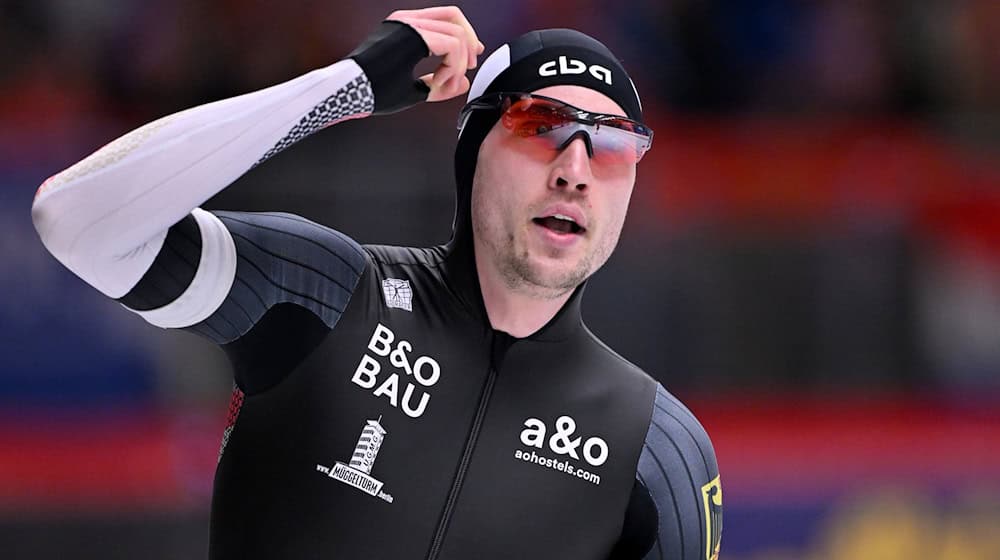 Hat den Titel über 500 Meter gewonnen: Hendrik Dombek. / Foto: Peter Kneffel/dpa