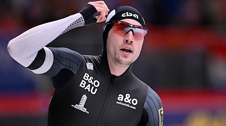 Hat den Titel über 500 Meter gewonnen: Hendrik Dombek. / Foto: Peter Kneffel/dpa