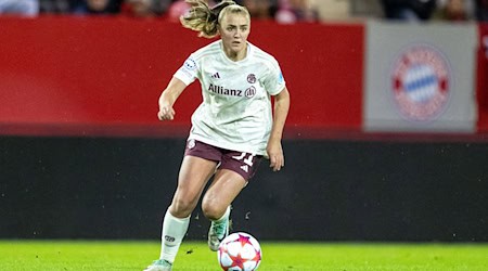 Georgia Stanway verwandelte einen Strafstoß für den FC Bayern. / Foto: Ulrich Gamel/kolbert-press/dpa