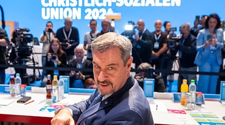 CSU-Chef Söder sieht die Union ein Jahr vor der Bundestagswahl auf gutem Kurs. / Foto: Peter Kneffel/dpa