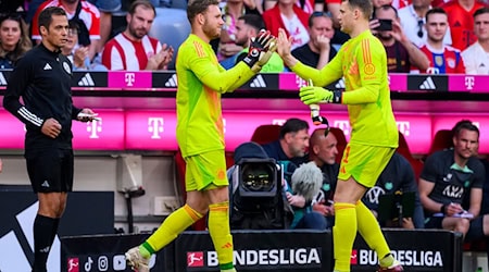 Daniel Peretz (l) durfte schon einmal Manuel Neuer (r) im Bayern-Tor ablösen. / Foto: Tom Weller/dpa