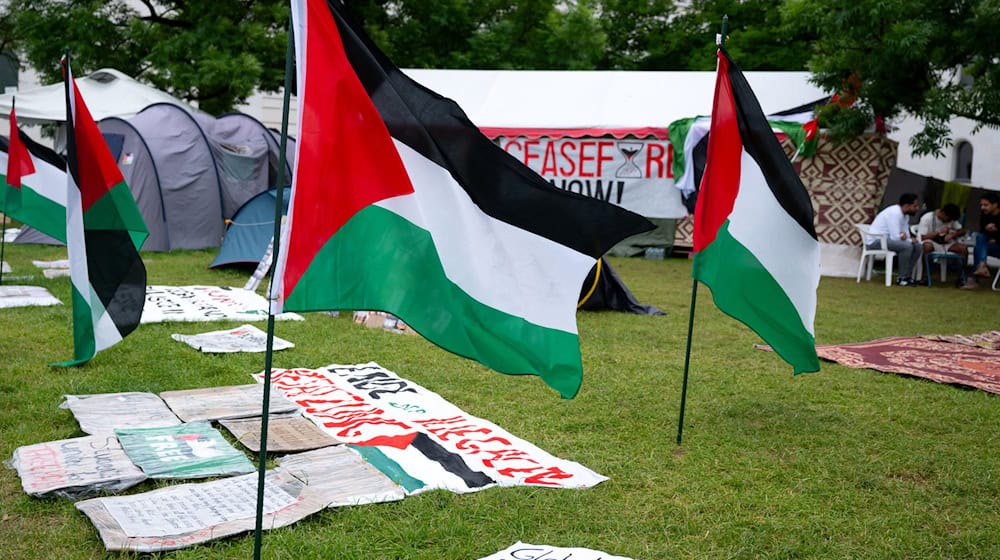 Die Organisatoren des propalästinensischen Protestcamps vor der Münchner Uni haben ihre Zelte abgebrochen. (Archivbild) / Foto: Sven Hoppe/dpa