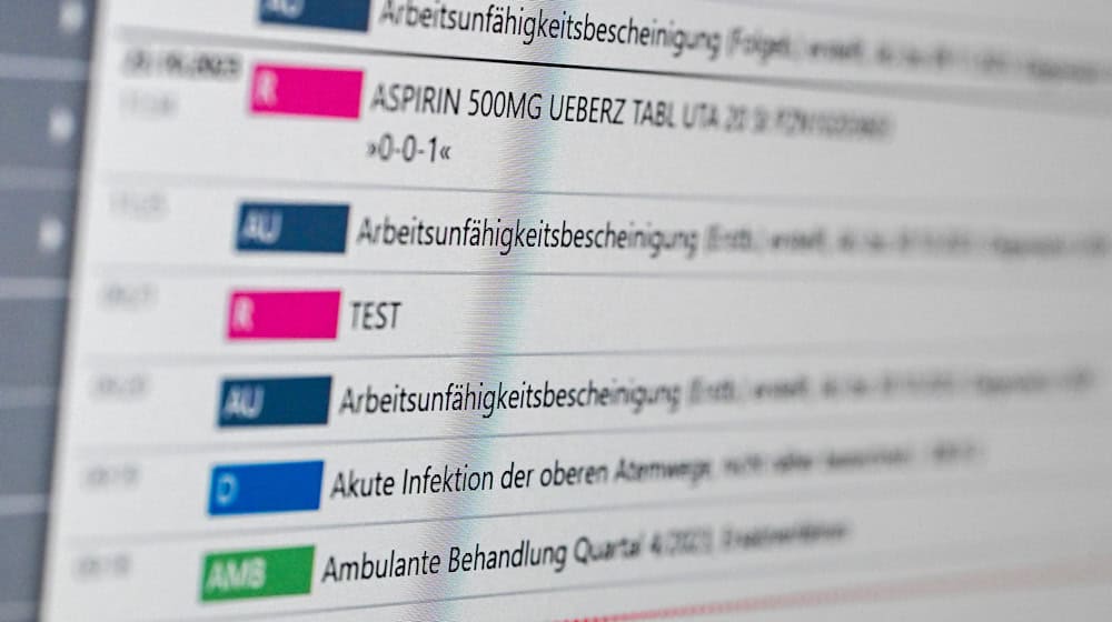 Die elektronische Patientenakte werde als «Rumpfakte» starten, sagte KVB-Präsident Heinz. (Symbolbild) / Foto: Jens Kalaene/dpa