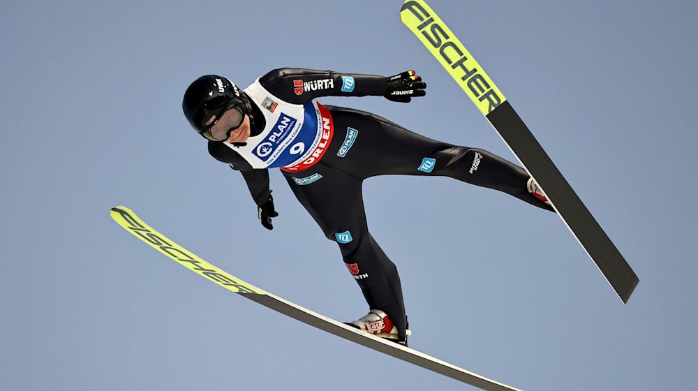 Beste deutsche Springerin in Garmisch-Partenkirchen: Agnes Reisch. / Foto: Daniel Karmann/dpa