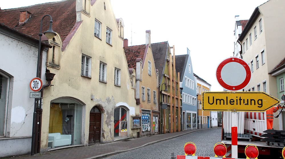 Der Abriss des Jahres in der Landshuter Wagnergasse. / Foto: Christine Vincon/Landesverein für Heimatpflege./dpa