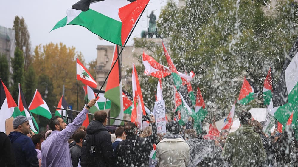 Nach dem Anschlag der Hamas gab es vielerorts propalästinensische Demonstrationen. (Illustration).  / Foto: Karl-Josef Hildenbrand/dpa