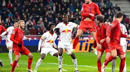 Eric Dier, hier beim Kopfballtor zum 1:0, konnte sich in Salzburg als Ersatz für Dayot Upamecano empfehlen. / Foto: Sven Hoppe/dpa