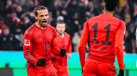 Torschütze zum 1:0 - Leroy Sané (l). / Foto: Tom Weller/dpa