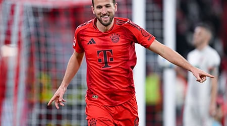 Bayern-Angreifer Harry Kane erzielte das Tor des Jahres 2024. / Foto: Sven Hoppe/dpa