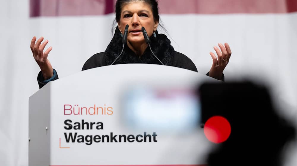 Wahlkampfauftakt in München: Wagenknecht wirbt für ihr BSW. / Foto: Sven Hoppe/dpa