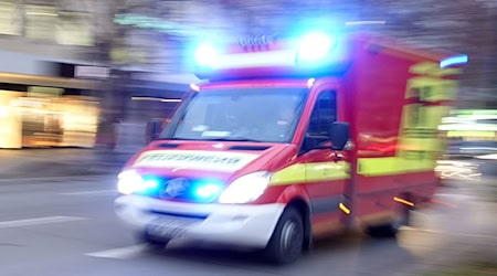 Der Rettungsdienst brachte den verletzten Fahrer in ein Krankenhaus. (Symbolbild) / Foto: Katharina Redanz/dpa