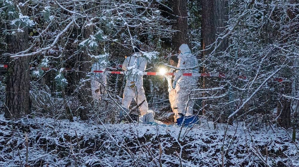 Etwa zwei Monate nach der Tat findet die Polizei in einem Wald bei Alfeld die Leiche der vermissten 49-Jährigen. / Foto: Lars Haubner/NEWS5/dpa