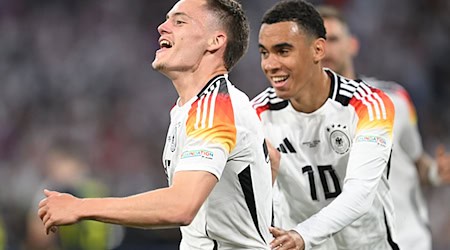 Bald in einer Vereins-Mannschaft? Florian Wirtz (l) und Jamal Musiala. / Foto: Sven Hoppe/dpa