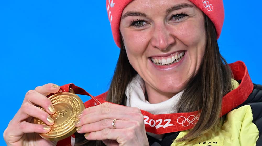Die ehemalige Biathletin Denise Herrmann-Wick erwartet zum zweiten Mal Nachwuchs.  / Foto: Angelika Warmuth/dpa