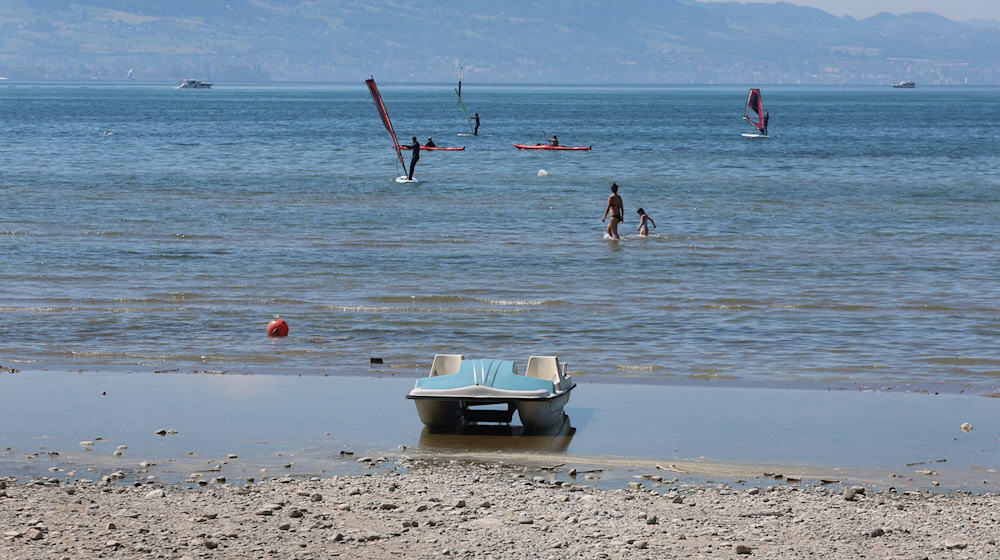 Der Bodensee füllt sich nur langsam wieder. / Foto: Karl-Josef Hildenbrand/dpa