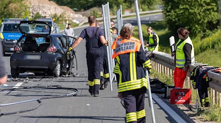Rettungskräfte waren schnell vor Ort. / Foto: Heiko Becker/dpa