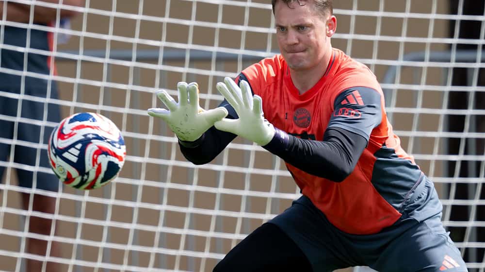 Manuel Neuer beim Torwarttraining vor der Club-WM.  / Foto: Sven Hoppe/dpa