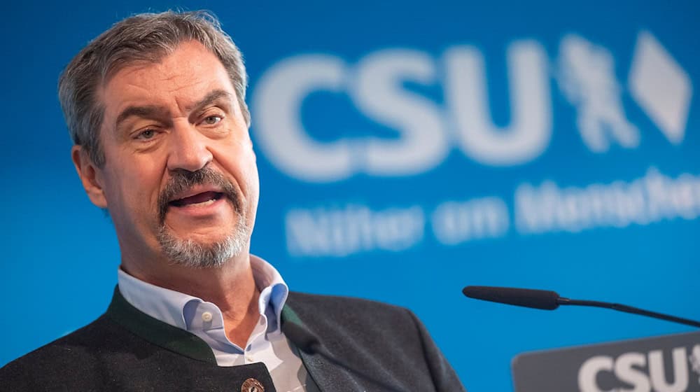 Bayerns Ministerpräsident Markus Söder (CSU) würdigte den Dienst der Soldatinnen und Soldaten in Deutschland. (Archivbild) / Foto: Peter Kneffel/dpa