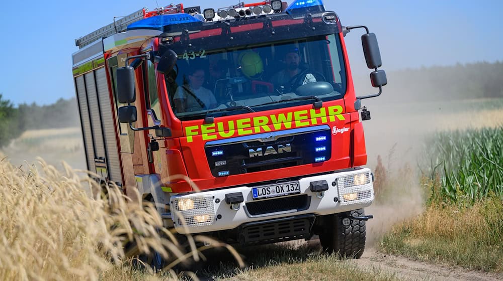 Die Feuerwehr ist zu einem Großeinsatz wegen eines Waldbrandes ausgerückt. (Symbolbild) / Foto: Patrick Pleul/dpa