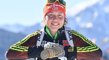 Laura Dahlmeier ist in den Bergen Pakistans tödlich verunglückt. (Archivbild) / Foto: Martin Schutt/dpa-Zentralbild/dpa