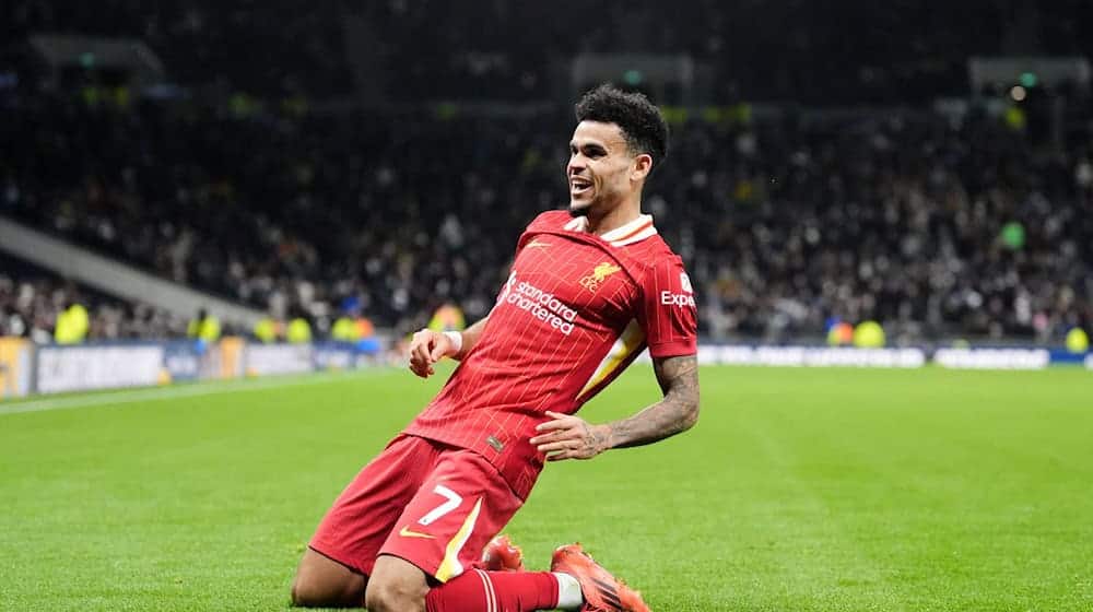Auf dem Weg nach München?: Die Bayern stehen wegen Luis Díaz vor Verhandlungen mit Liverpool. / Foto: Adam Davy/PA Wire/dpa