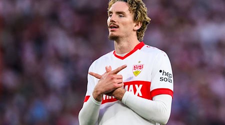Stürmer Nick Woltemade vom VfB Stuttgart wird vom FC Bayern umworben. / Foto: Tom Weller/dpa