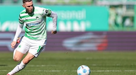 Fürths Kapitän Branimir Hrgota erzielte gegen Union Berlin den 1:0-Siegtreffer. / Foto: Daniel Karmann/dpa