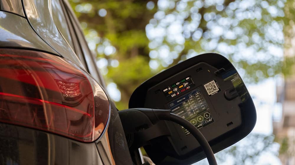 Ein E-Auto an einer Ladesäule. Im zweiten Quartal haben sich laut «E-Barometer» der HUK Coburg so viele private Autokäufer für ein E-Auto entschieden wie seit Streichung des «Umweltbonus» Ende 2023 nicht mehr. (Symbolbild)  / Foto: Anna Ross/dpa