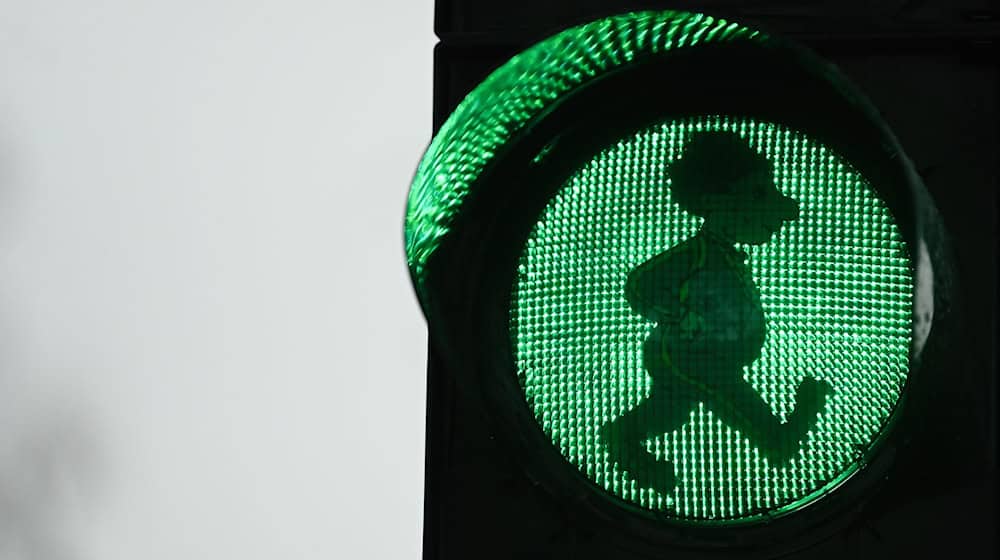 Aus Bamberg kommt der Kinderbuchklassiker «Das Sams». Es ist dort auch auf Ampeln verewigt. Diese fielen wegen des Stromausfalls teils aus. / Foto: Nicolas Armer/dpa