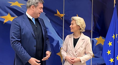 Ursula von der Leyen will Markus Söder und sein Kabinett in Brüssel treffen. (Archivbild) / Foto: Christoph Trost/dpa-Zentralbild/dpa