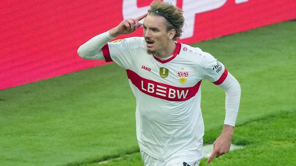 Stürmer Nick Woltemade würde gern vom VfB Stuttgart zum FC Bayern wechseln. / Foto: Sören Stache/dpa