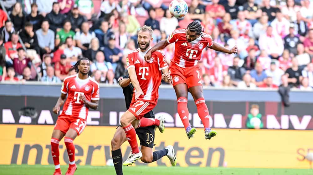 Serge Gnarby traf per Kopf zum 1:0 für den FC Bayern. / Foto: Harry Langer/dpa