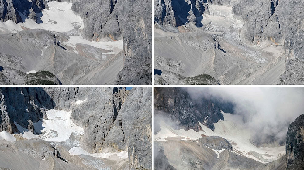 Die vier verbliebenen Gletscher in Bayern steuern auf ein trauriges Schicksal zu - ein breites Bündnis fordert daher von der Staatsregierung mehr Anstrengungen im Klimaschutz. (Archivbild) / Foto: Angelika Warmuth/dpa