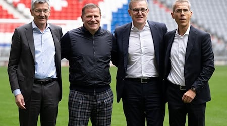 Finanzvorstand Michael Diederich (r) könnte Medienberichten zufolge den FC Bayern zeitnah verlassen. / Foto: Sven Hoppe/dpa