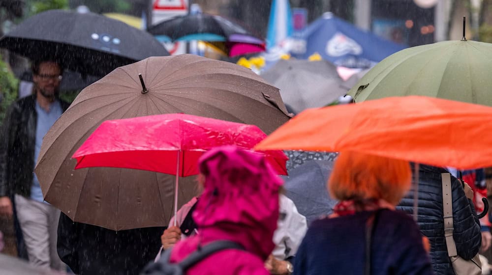 Vor allem in Franken und an den Alpen erwartet der DWD Regen und einzelne Gewitter. (Symbolbild) / Foto: Peter Kneffel/dpa