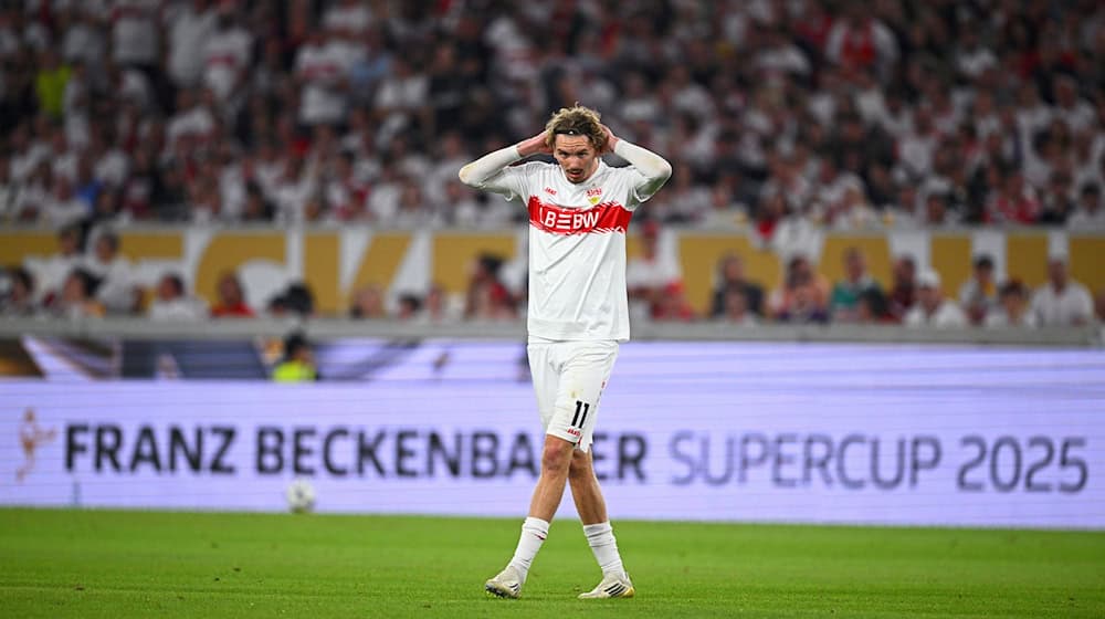 Nick Woltemade blieb im Supercup gegen seinen Wunschverein FC Bayern ohne Treffer. / Foto: Tom Weller/dpa
