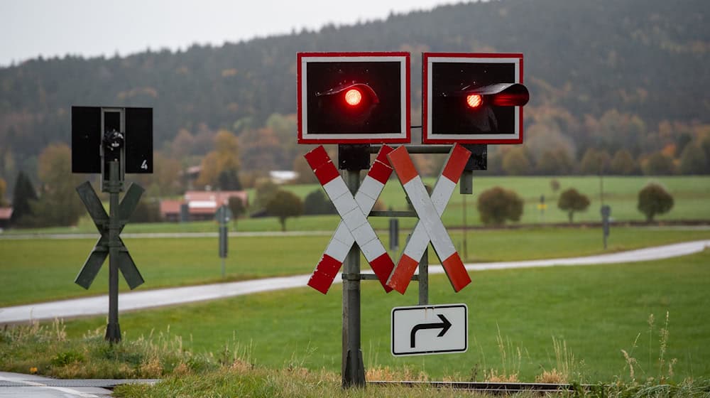 Trotz Vollbremsung kam es zum Unfall am Bahnübergang. (Symbolbild) / Foto: Lennart Preiss/dpa