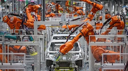 Die Autoindustrie hat deutlich weniger Industrieroboter aufgestellt. (Archivbild) / Foto: Jan Woitas/dpa