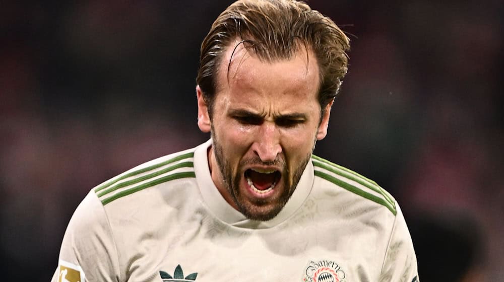 Harry Kane bejubelt sein 99. Pflichtspiel-Tor für den FC Bayern. / Foto: Harry Langer/dpa