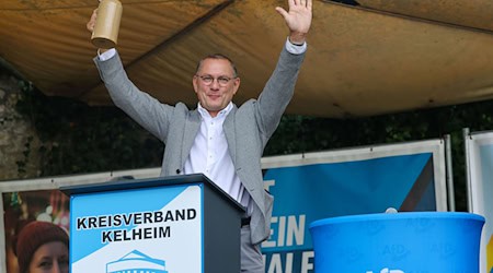 Der AfD-Chef sieht seine Partei auf dem Weg zur Macht. / Foto: Daniel Löb/dpa