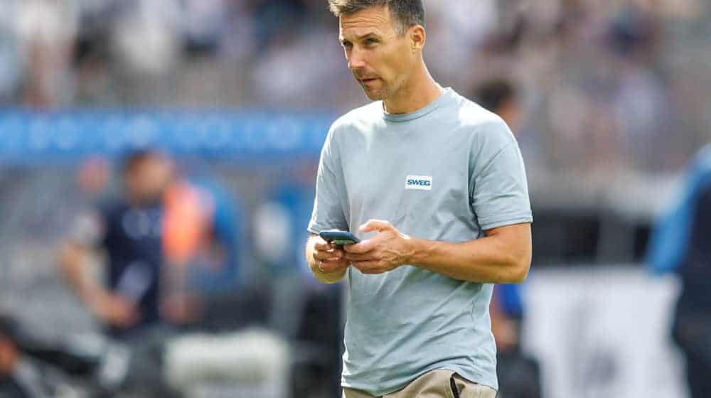 Am Samstag treffen der KSC und Christian Eichner auf den 1. FC Nürnberg. (Archivbild) / Foto: Andreas Gora/dpa