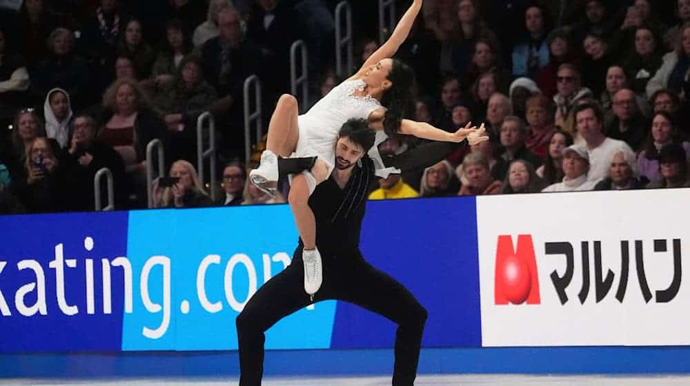 Jennifer Janse van Rensburg und Benjamin Steffan wurden bei der Nebelhorn Trophy Vierter. / Foto: Charles Krupa/AP/dpa