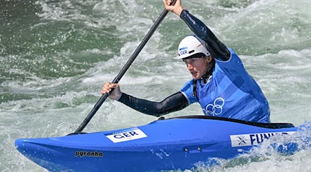 Ricarda Funk ist erstmals richtig zufrieden im Kaja-Cross. Beim Weltcupfinale wird sie Zweite im Time Trial und siegt im danach sogar. (Archivbild) / Foto: Sebastian Kahnert/dpa