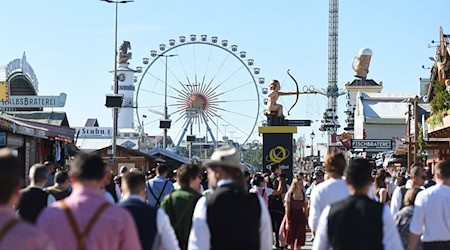 Nich allen Wiesnbesuchern bekam die Hitze. / Foto: Felix Hörhager/dpa
